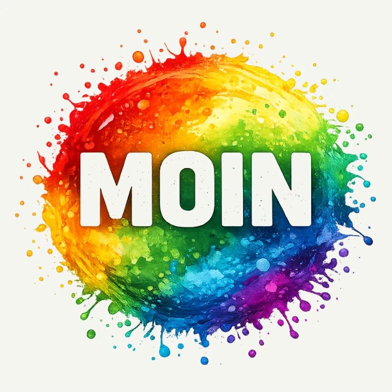 Moin dans la cascade arc-en-ciel