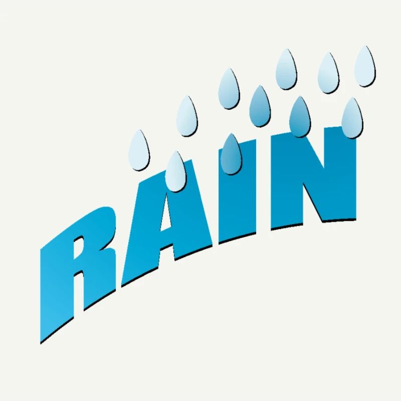 Rain Rain Raindrops Blue gradient