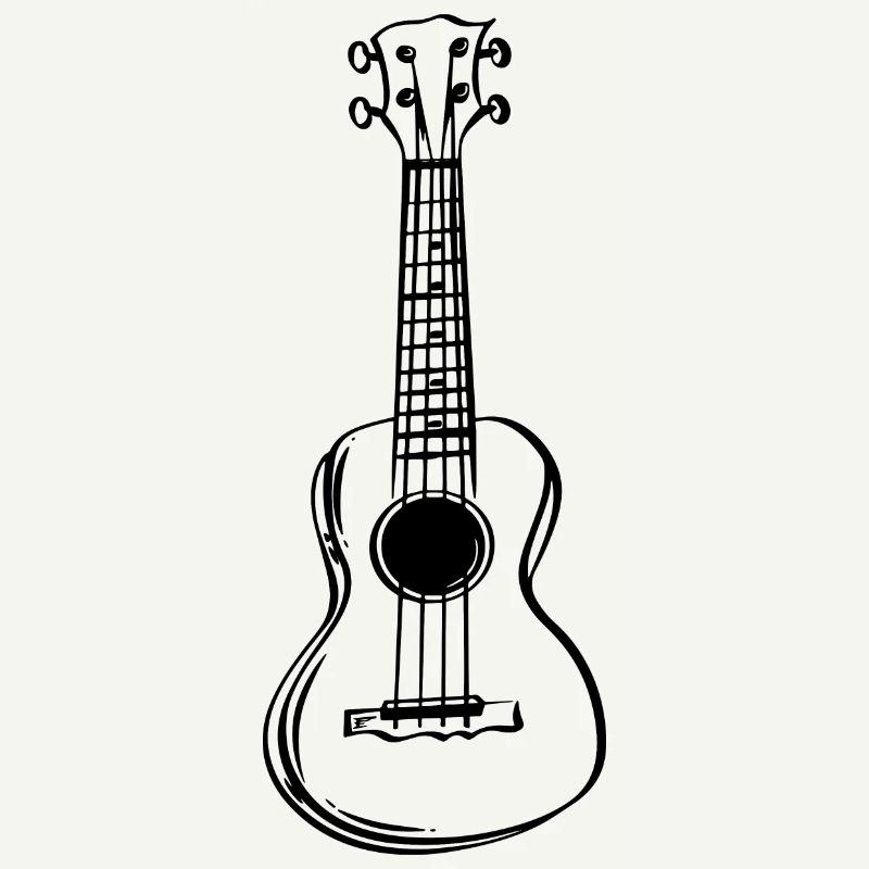 Ukulele Line Art
