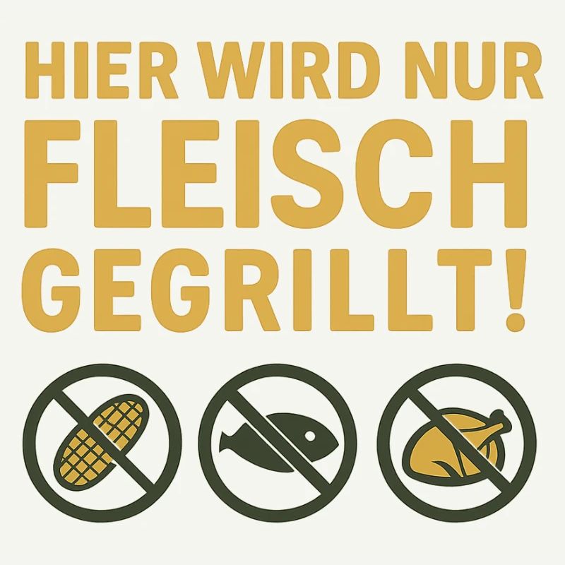 Hier wird nur Fleisch...witziges Motiv
