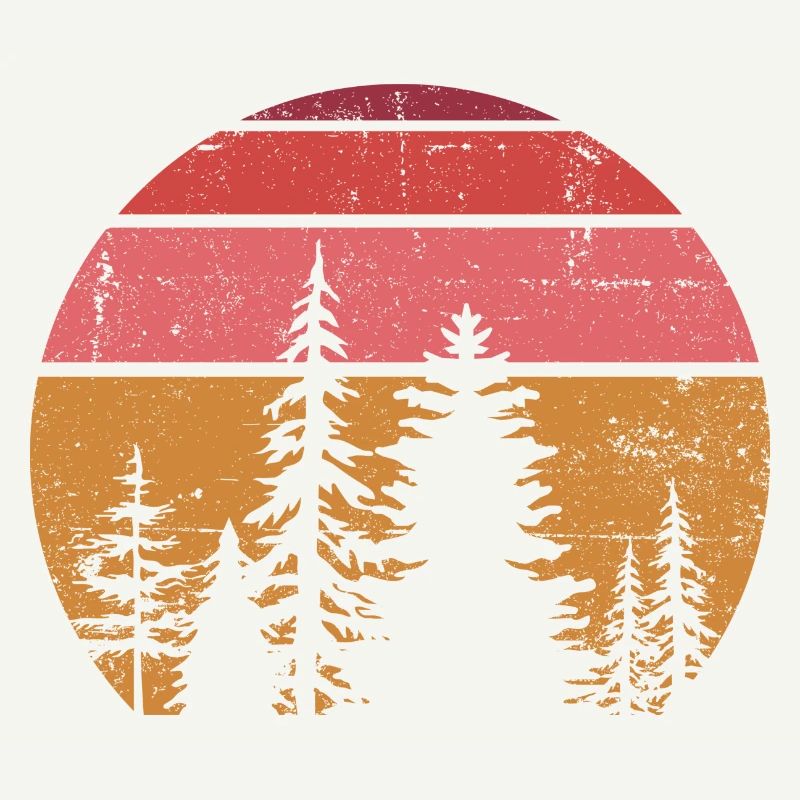 Solar Pine Silhouette