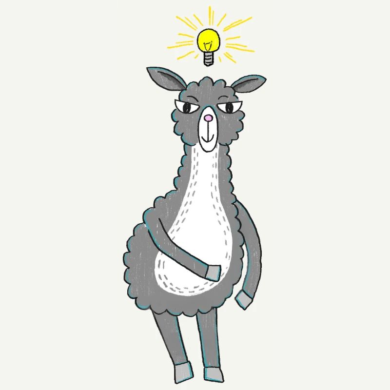 Lama hat eine Idee