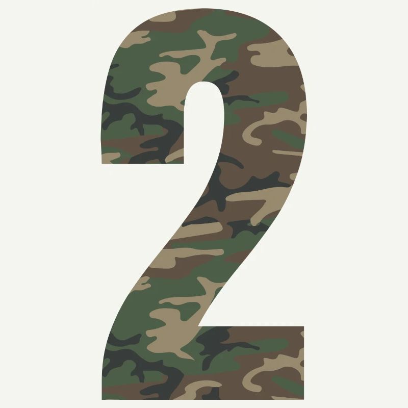 Dur numéro 2 dans le motif de camouflage!