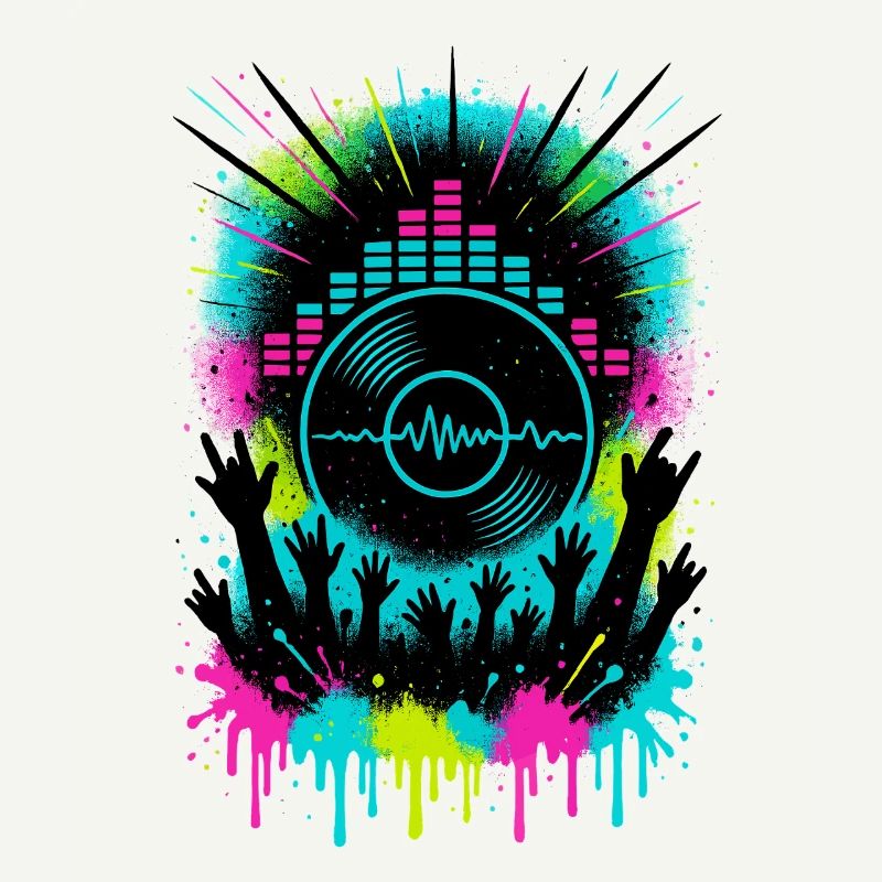 Festival de musique Audience Equalizer Vinyle Wave