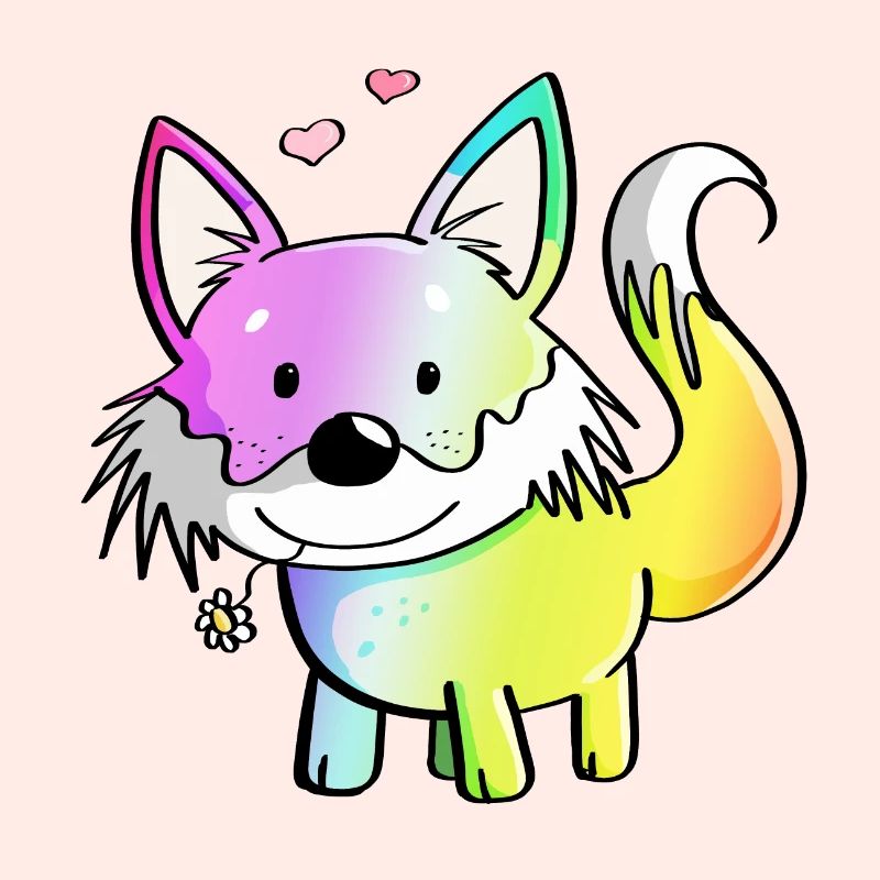 Fuchs Regenbogen - Füchse - Rotfuchs - Raubtier