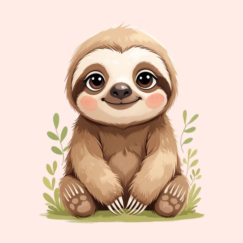 Mignonne Sloth Sitting