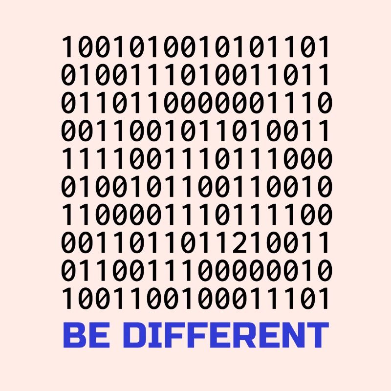Be Different: Binäres Muster mit Botschaft