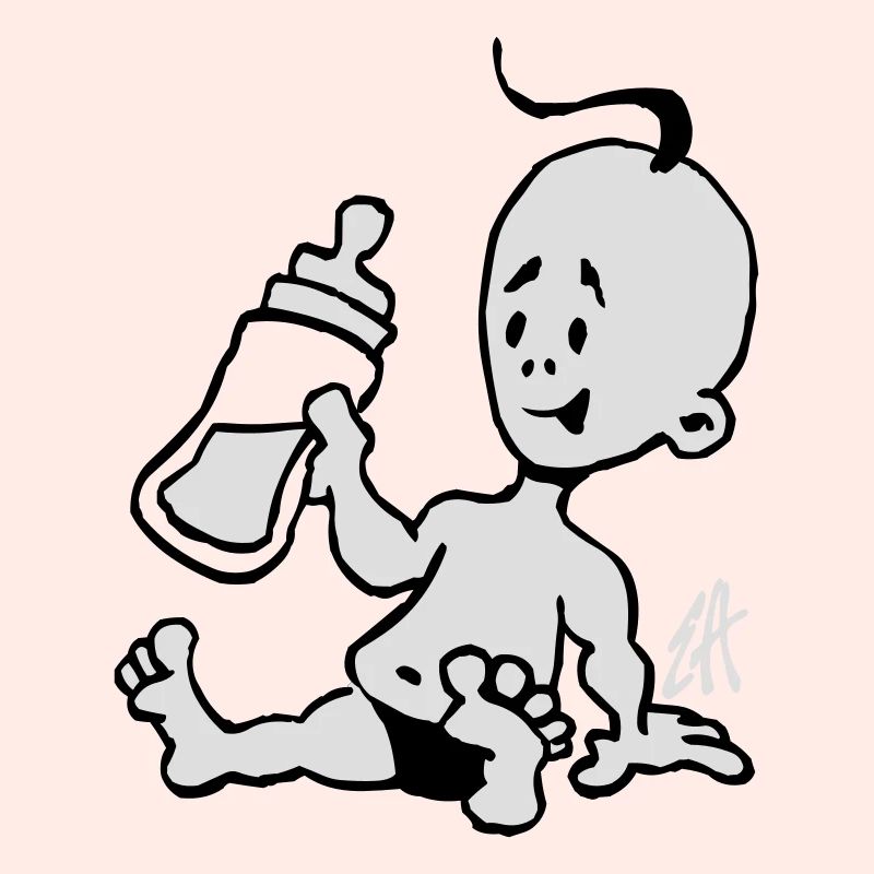 Bébé avec une bouteille de lait