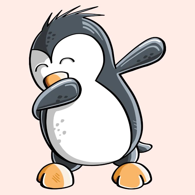 Dab Dance Pinguin - Dabbing - Fun Comic - Geschenk