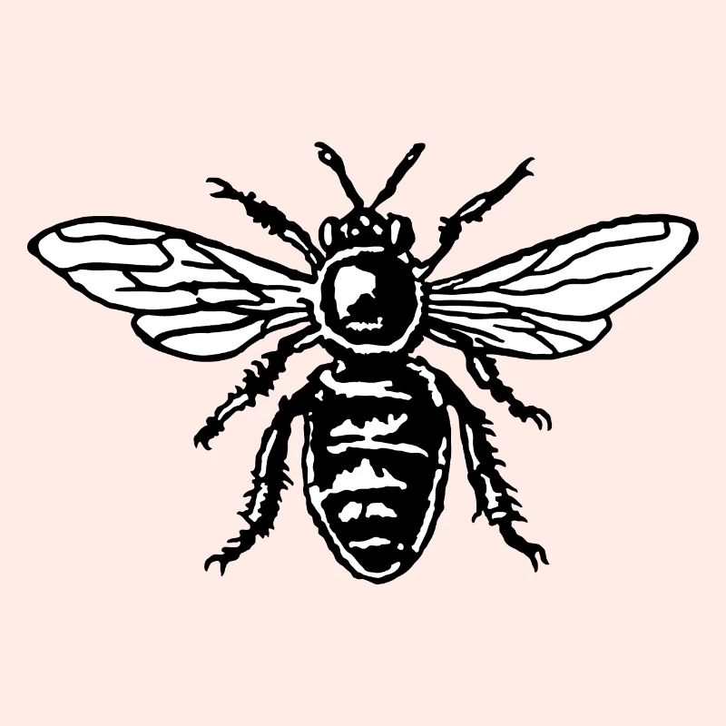 Honey Bee Two-Color Black&White