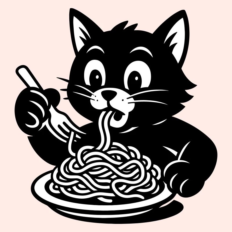 Cat Eats Spaghetti Meme