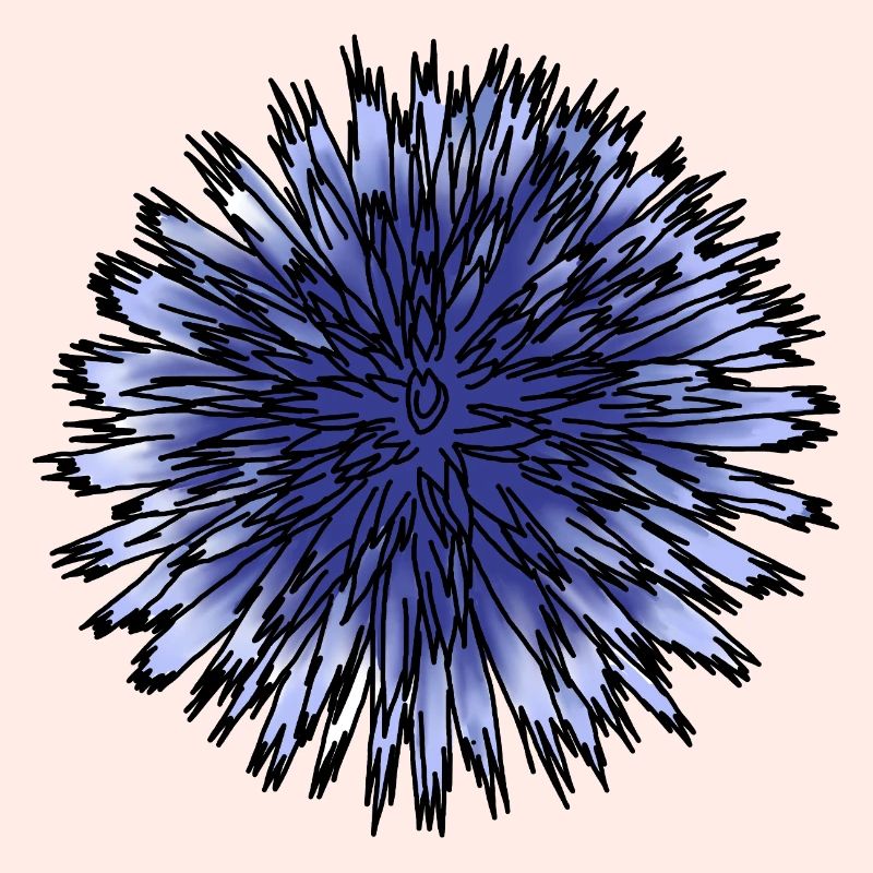 Blue Thistle Flower