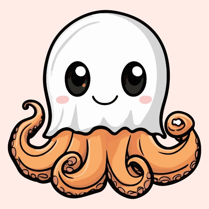 Octopus Halloween Ghost