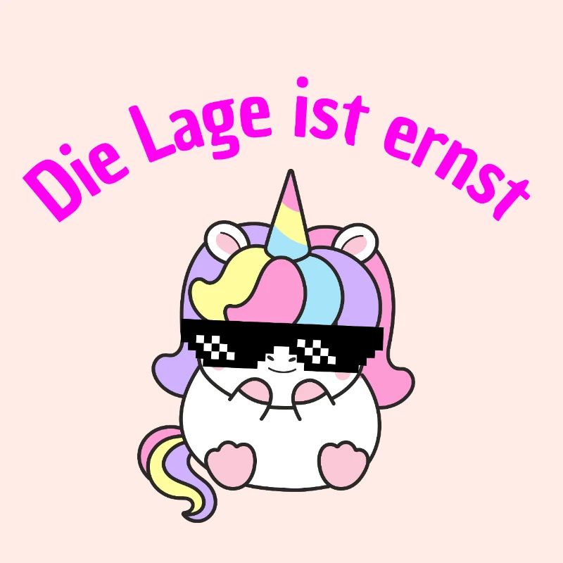 LAGE IST ERNST, COOLES EINHORN! LUSTIGER SPRUCH