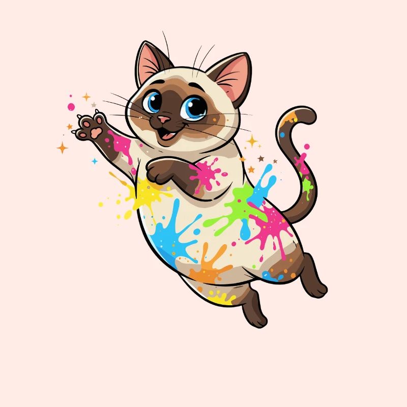 Éclaboussures colorées de Chat