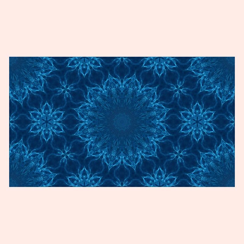 Blue Ocean Mandala Pattern – Abstract Water Kaleid