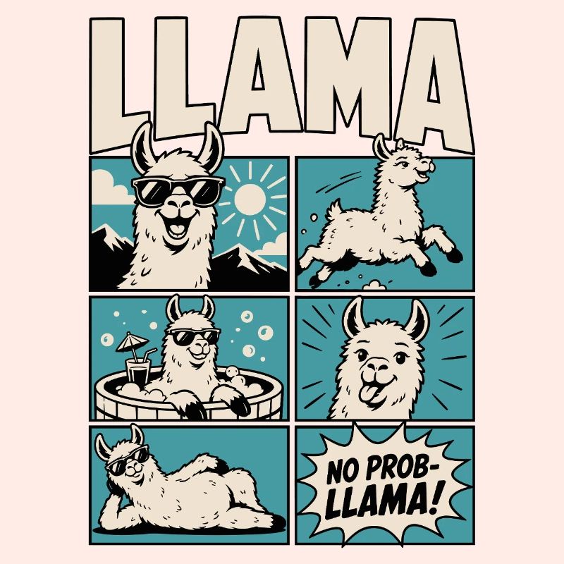 Chill Llama Comic Design