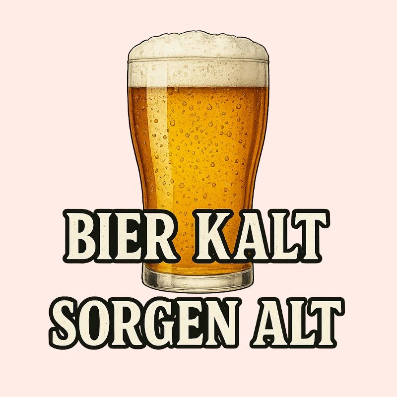 Kühles Bier Zitat Design