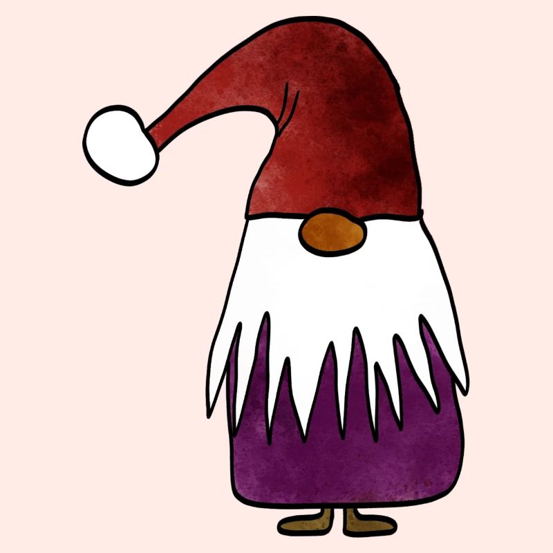 Gnome de Noël créatif avec chapeau aux couleurs déformées