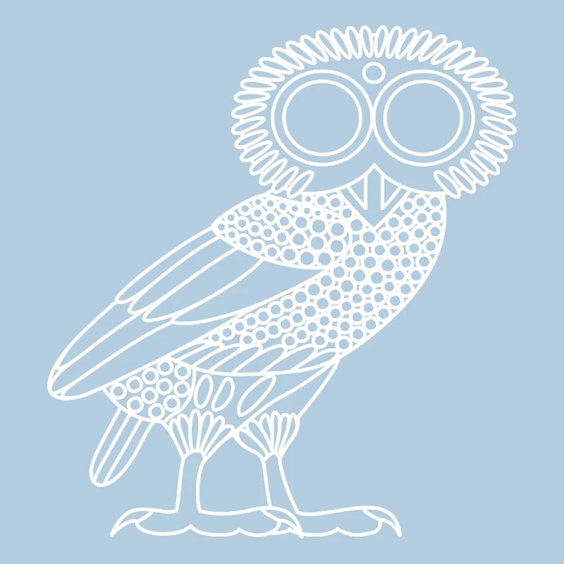 Eule der Athene [White Outline (nur Eule)]