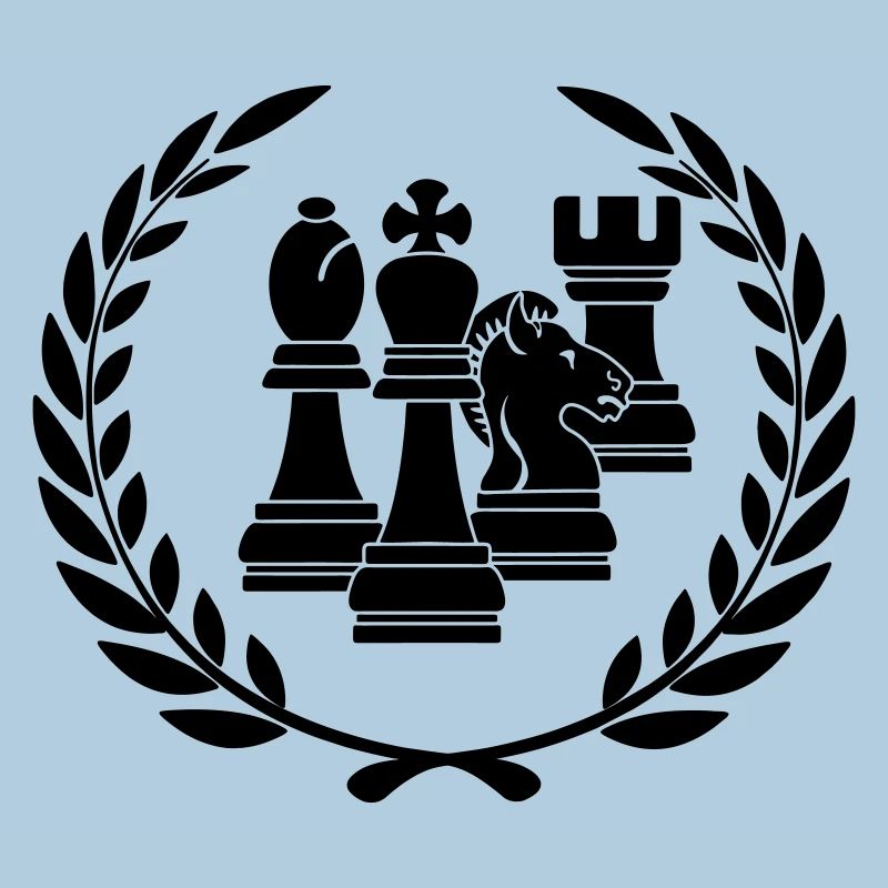 Pièces d’échecs en couronne de laurier