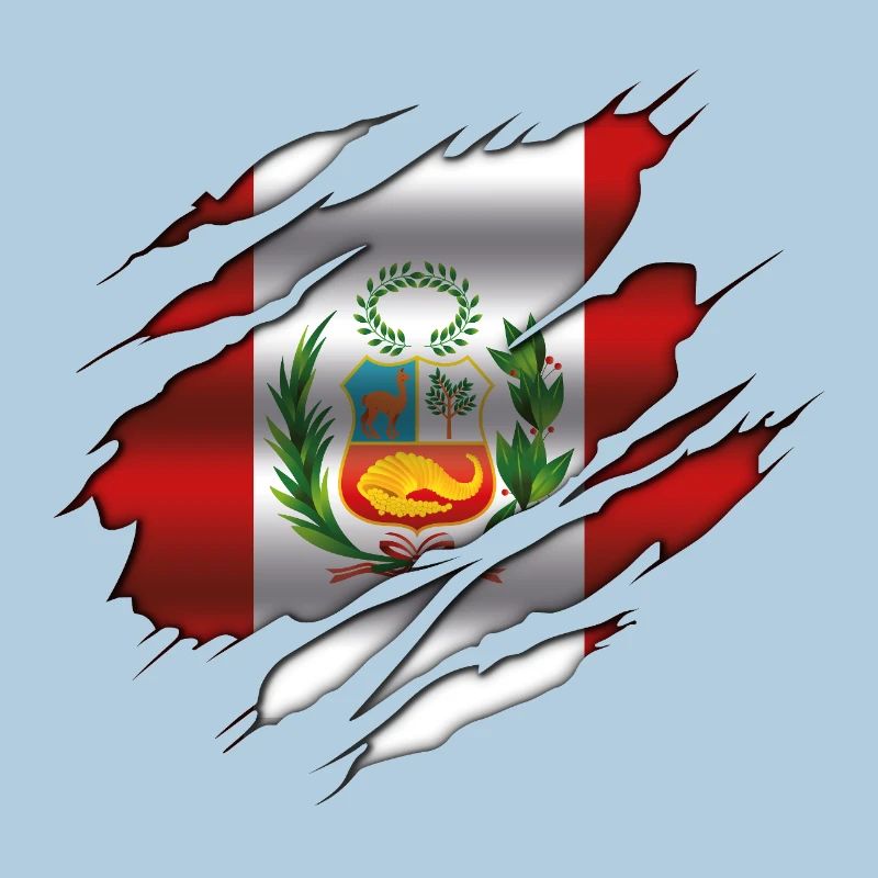 Drapeau du Pérou - Drapeau déchiré