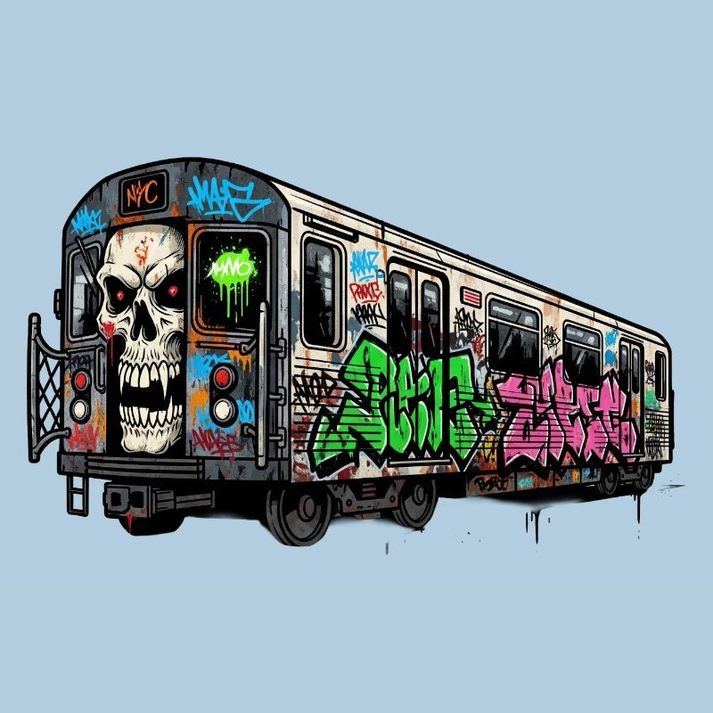 Graffitis sur le trafic du métro