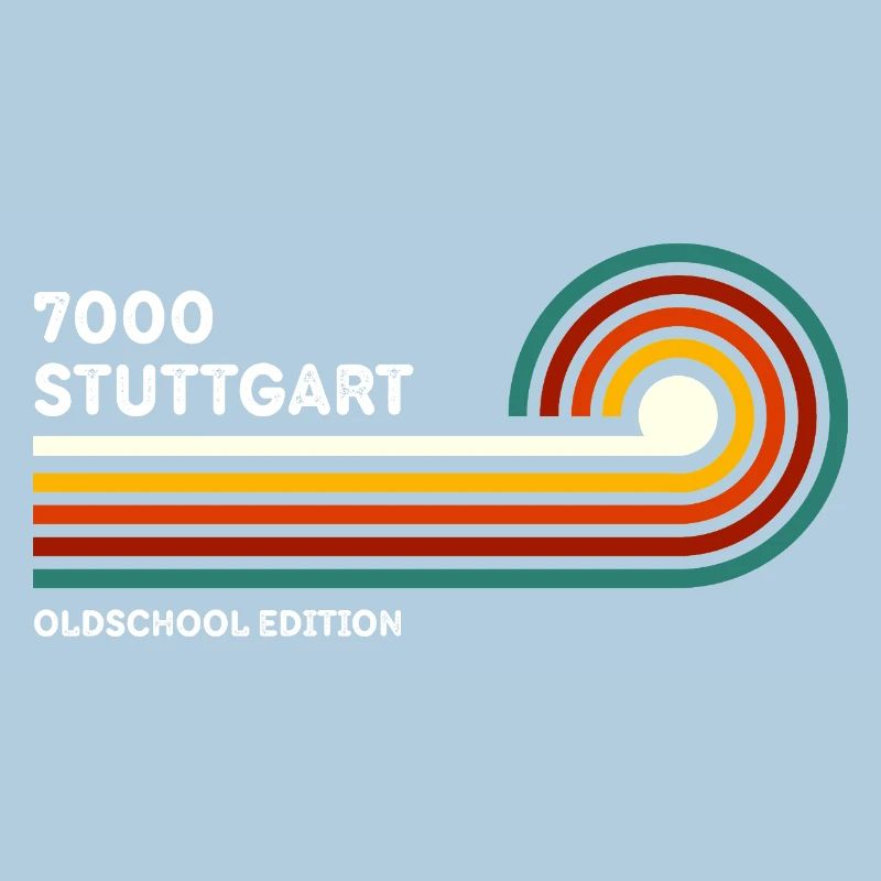 Stuttgart Retro Chemise 7000 Code postal 80s