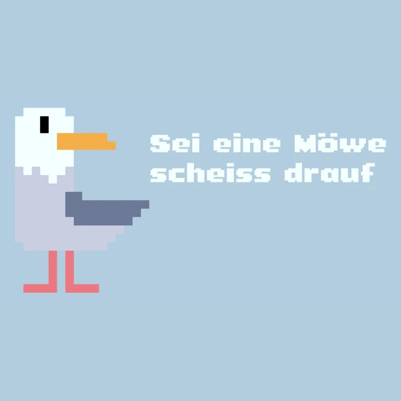 sei eine pixel Möwe