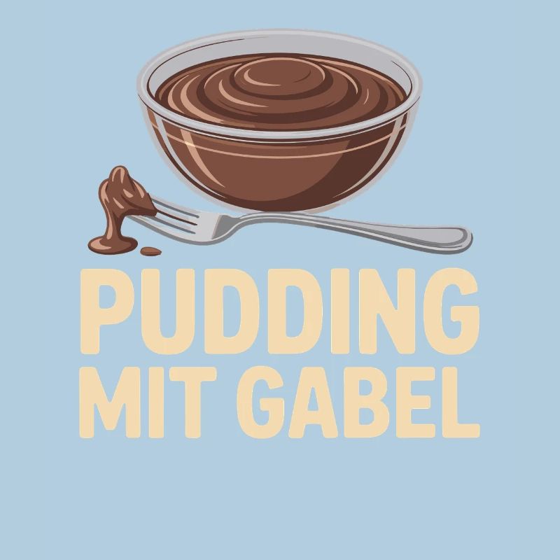 Pudding with fork
