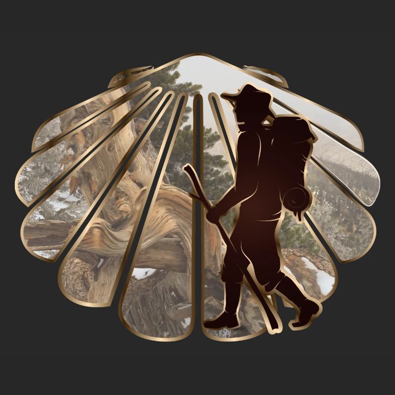 Ein Pilger oder Wanderer auf einem Pilgerweg
