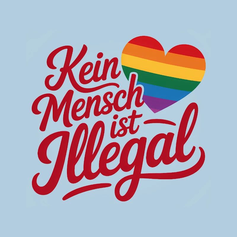 No One Is Illegal - Cool Pride Logo