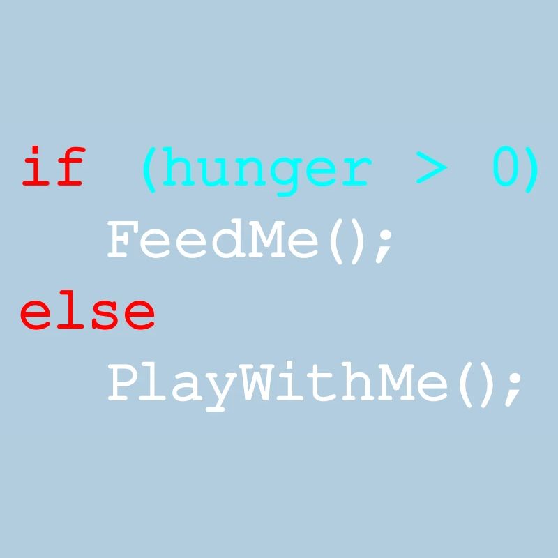 If hunger feed me else play with me - JavaScript