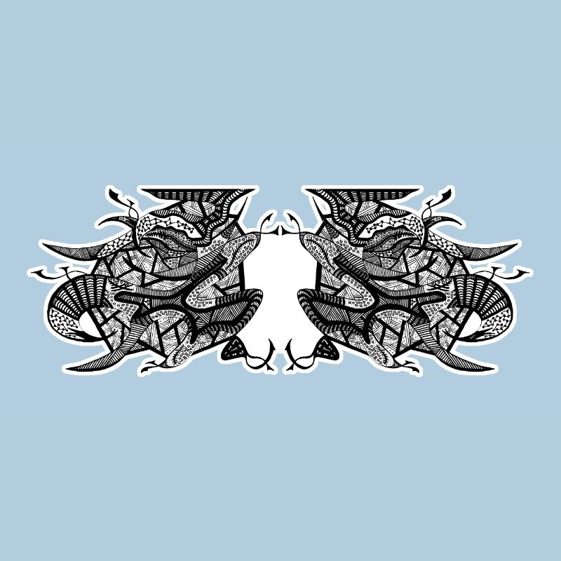 Black and White Abstract Design No. 7