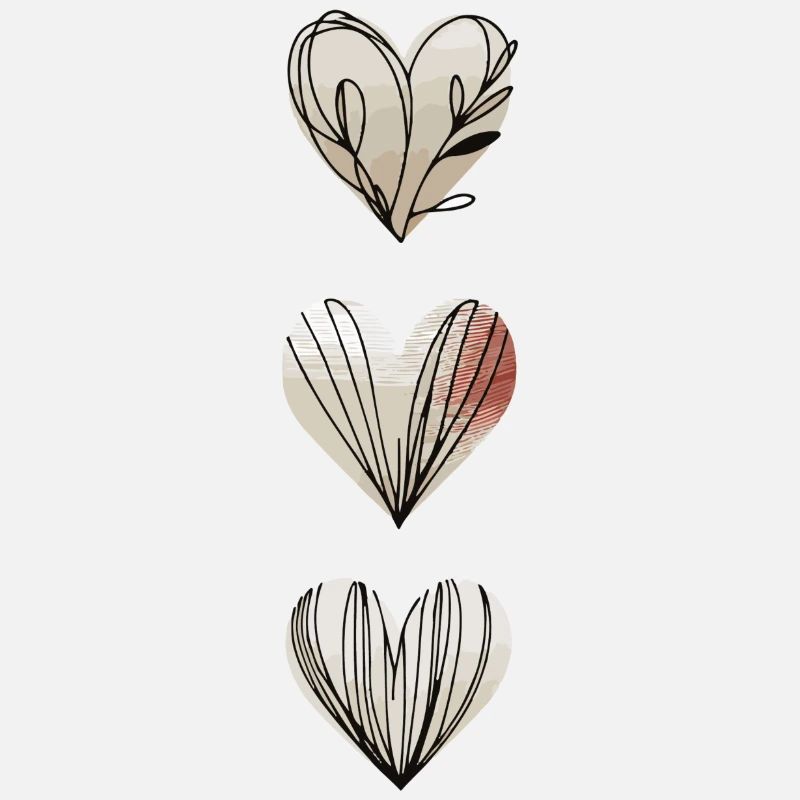 Line Hearts Triple