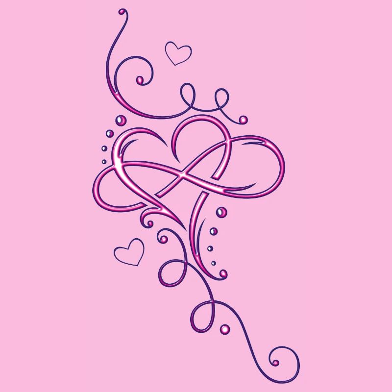 Heart tribal with infinity loop, infinity