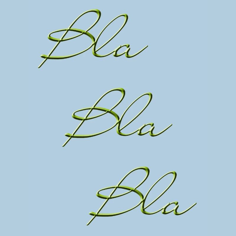Bla Bla Triple Green Script