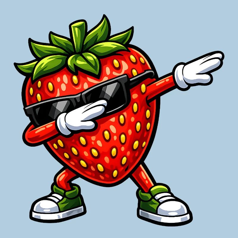 Dabbing Erdbeere