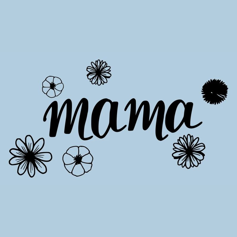 Maman dans le champ de fleurs