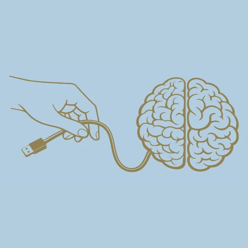Connecteur de câble Brain Head Intelligence Intelligence artificielle