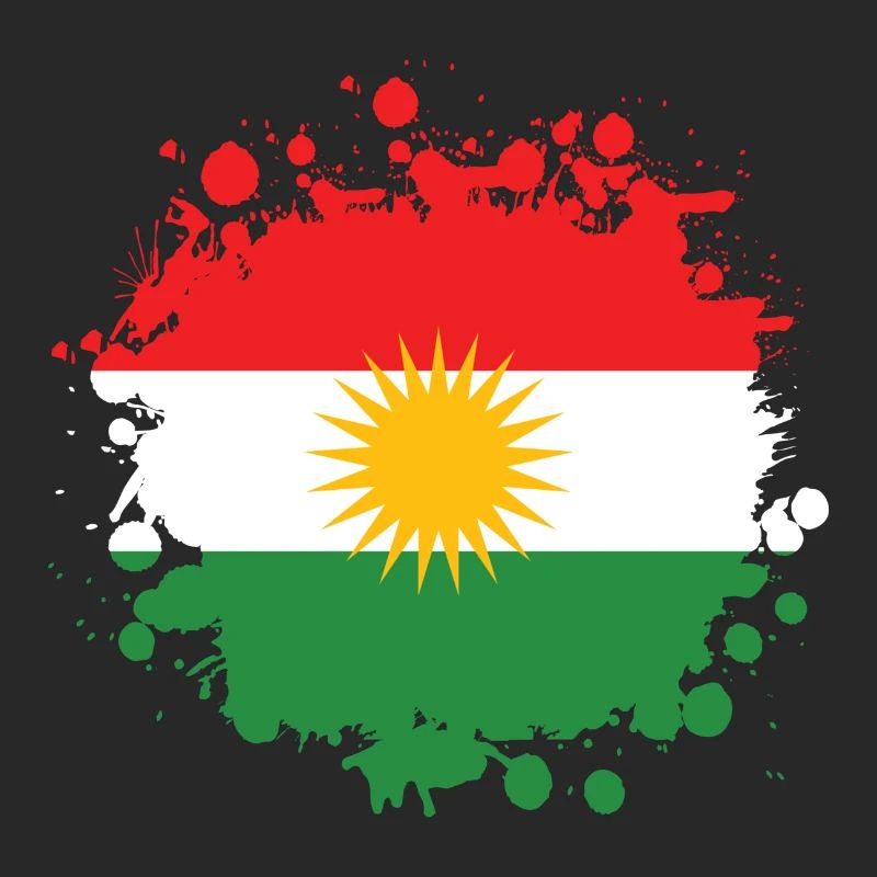 Conception de drapeaux Splash Kurdistan