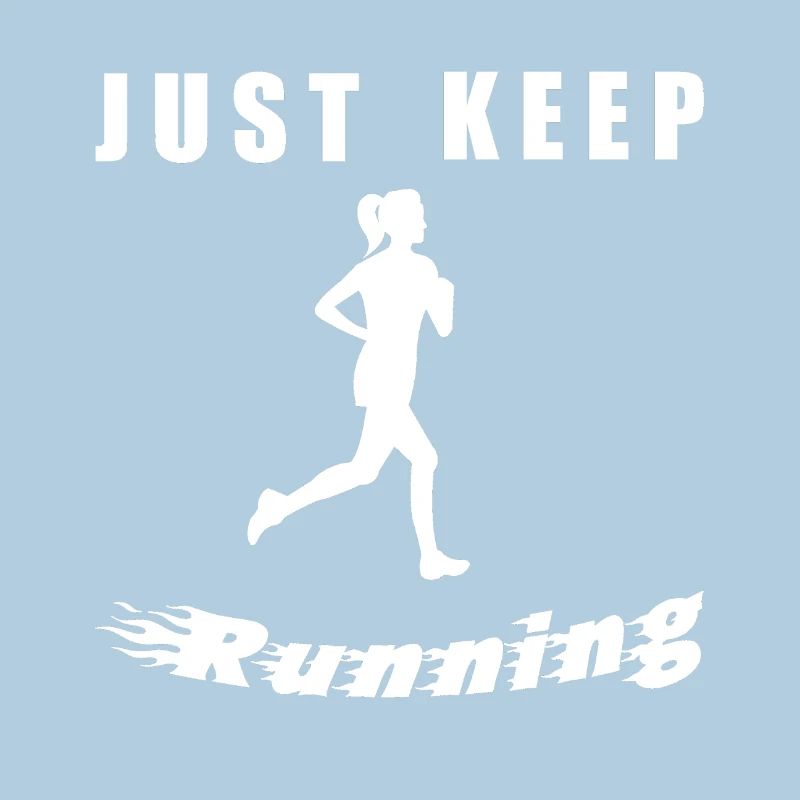 Continue simplement de courir – Silhouette de coureur