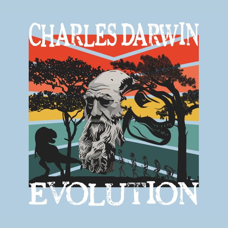 Idée cadeau textile Charles Darwin Evolution