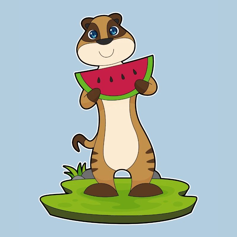 Suricate fruit de pastèque