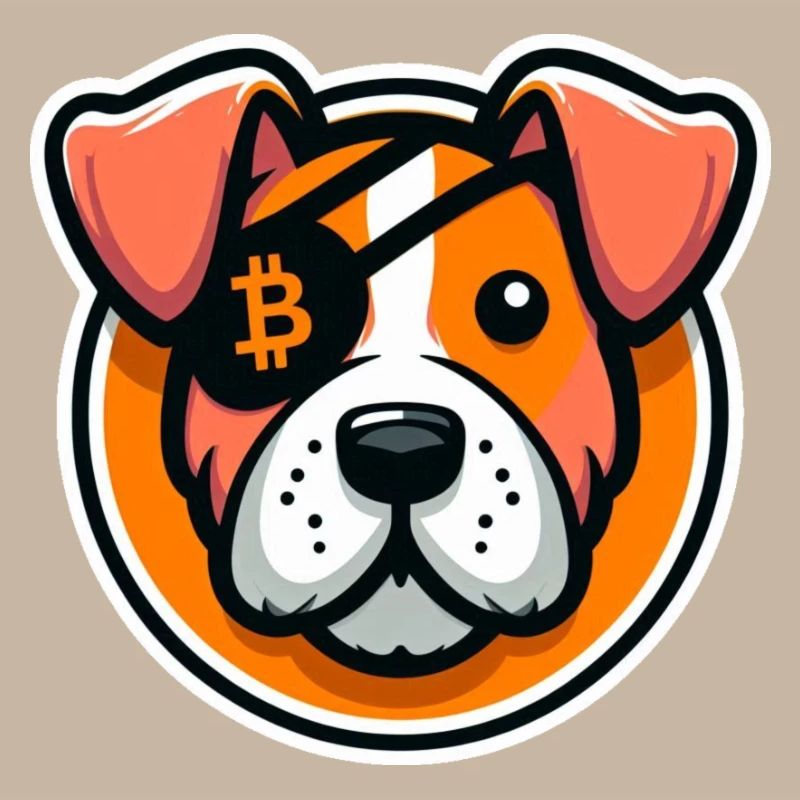 Chien avec cache-œil Bitcoin