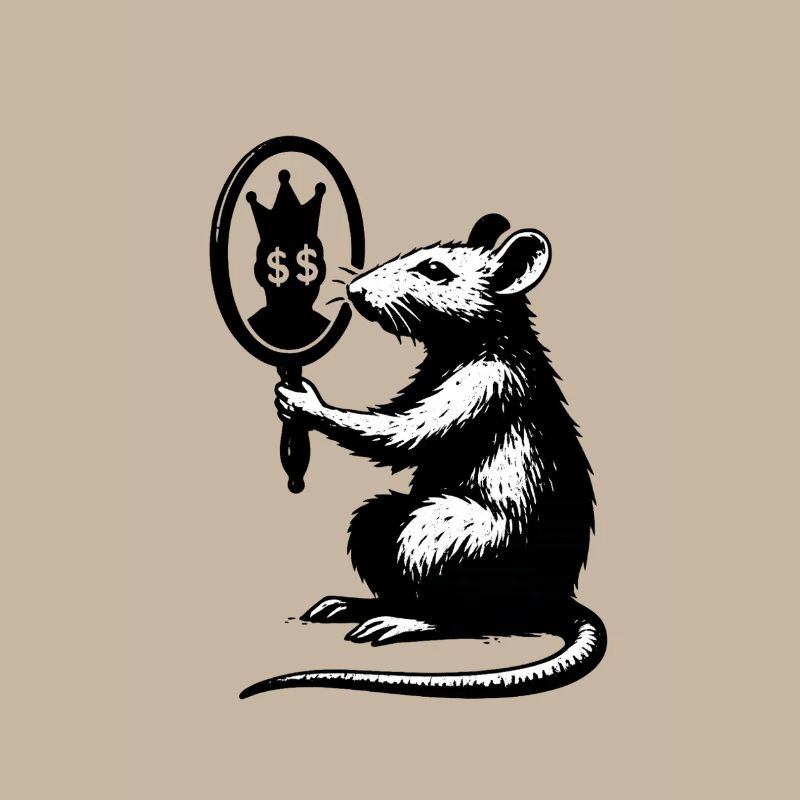 Rat devant le miroir