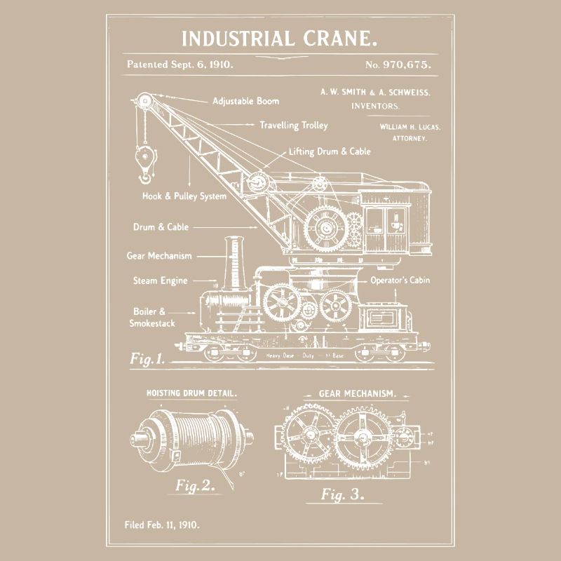 Industrielle Kran-Baupläne
