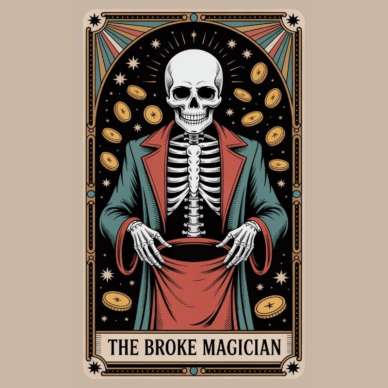 Le Magicien Fauché Sorcier Sorcier Tarot