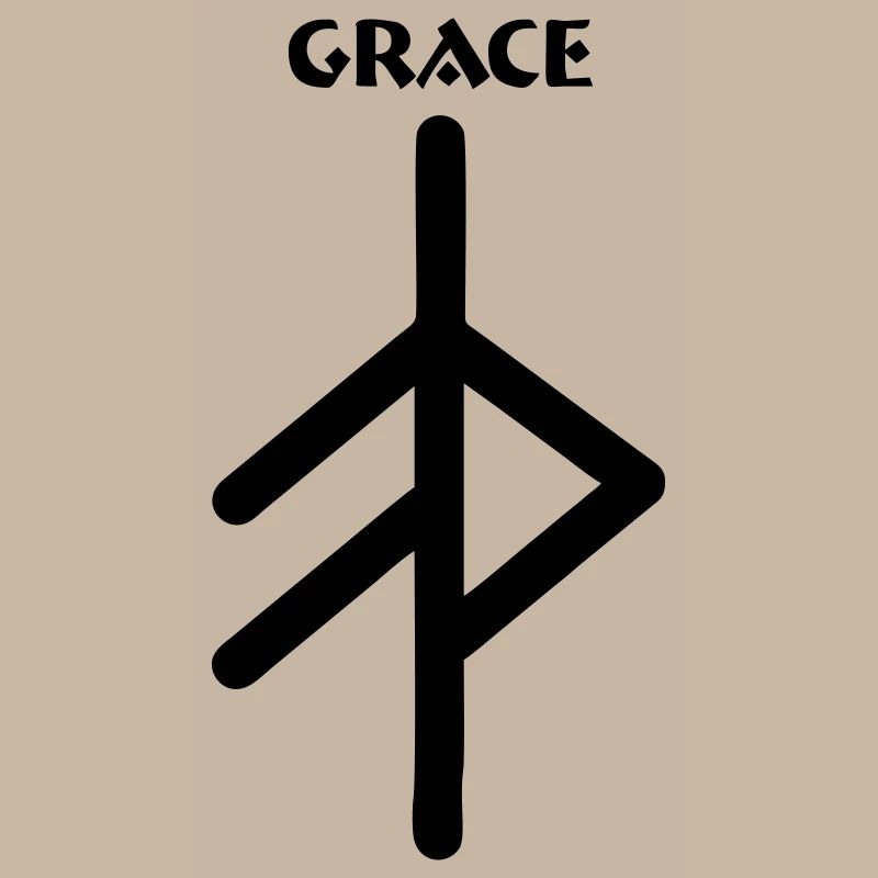 Wikingerrune Symbol Gnade, Barmherzigkeit Text GNADE