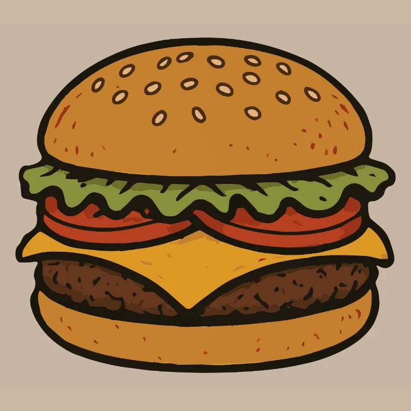 Comical hamburger